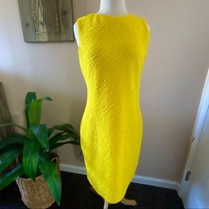 Calvin Klein Sleeveless Yellow Dress , size 8